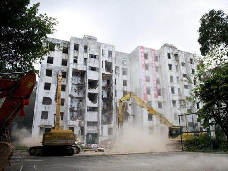 使用海沙的建筑物，墻體受損嚴(yán)重